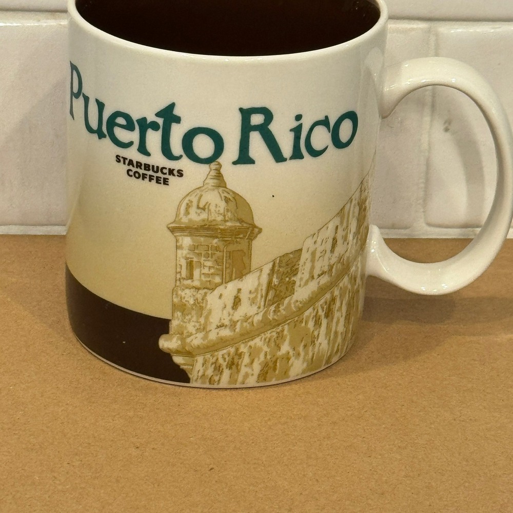 Starbucks Puerto‎ Rico Global Icon Series Coffee Mug 16oz Brown Interior 2011